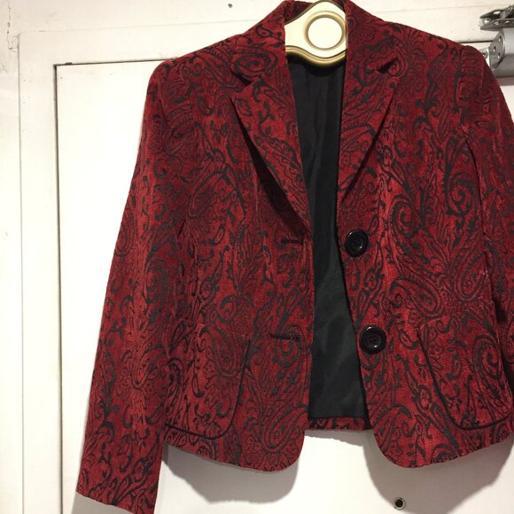 GILANI PATTERN VELVET BLAZERS SIZE 8 - Picture 7 of 14